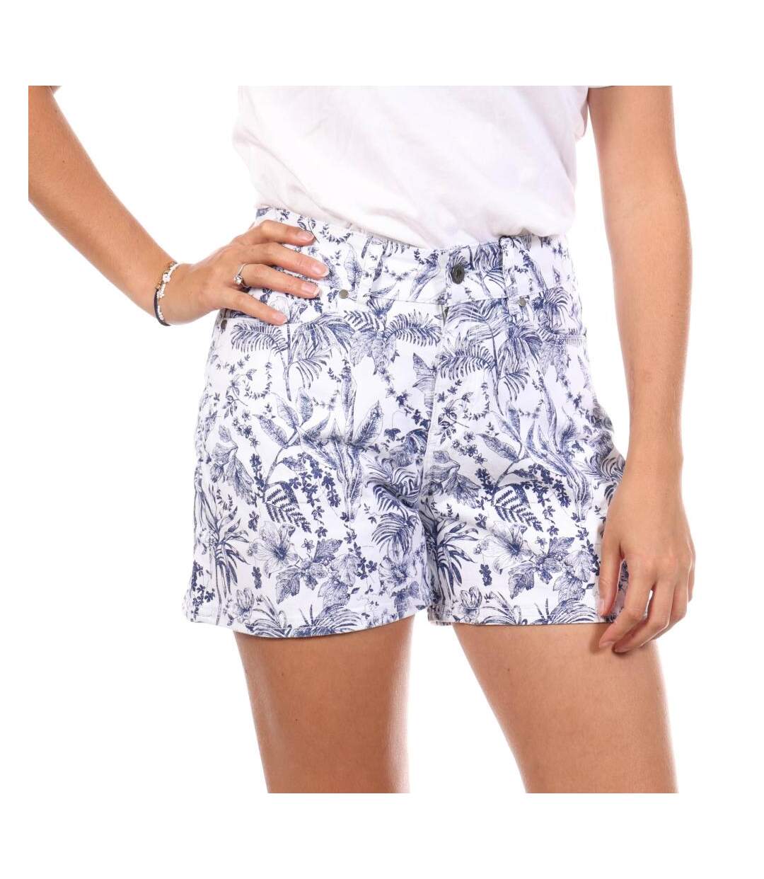 Short blanc/bleu femme sun valley ourana-1
