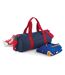 Bagbase Plain Varsity Barrel/Duffel Bag (20 Liters) (French Navy/Classic Red) (One Size)