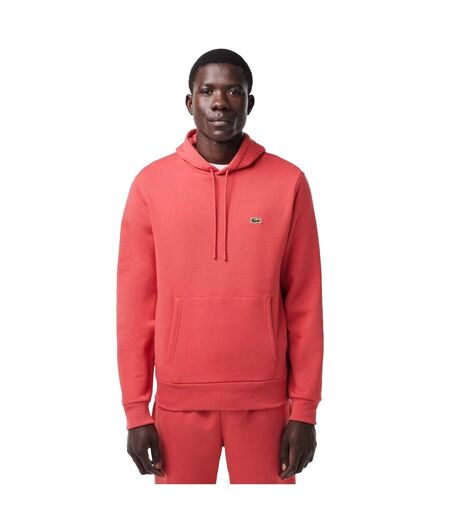 Mens Organic Cotton Full Zip Hoodie Red Lacoste