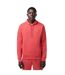 Mens Organic Cotton Full Zip Hoodie Red Lacoste-1