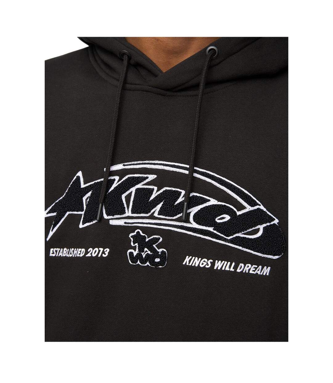 Mens Dashed Hoodie Black Kings Will Dream-4