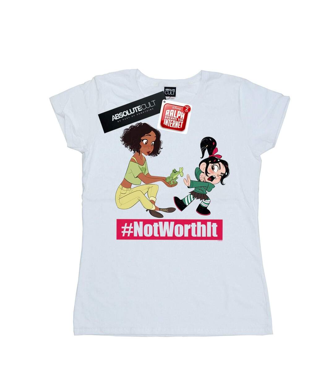 Disney T-shirt en coton Womens/Ladies Wreck It Ralph Tiana And Vanellope (Blanc) - UTBI44983-1