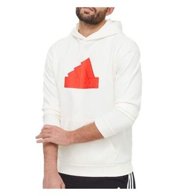 Sweat Blanc/Rouge Homme Adidas Bos - L