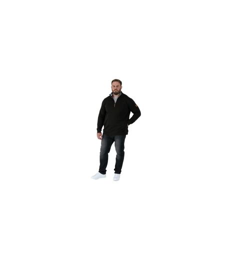 Sweat À Col Montant Zippé Motif/style Logo Brodé Russel Homme Noir Duke