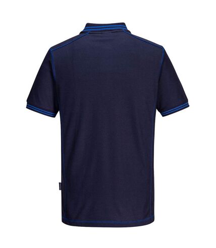 Portwest Mens Essential Two Tone Polo Shirt (Navy/Royal Blue)