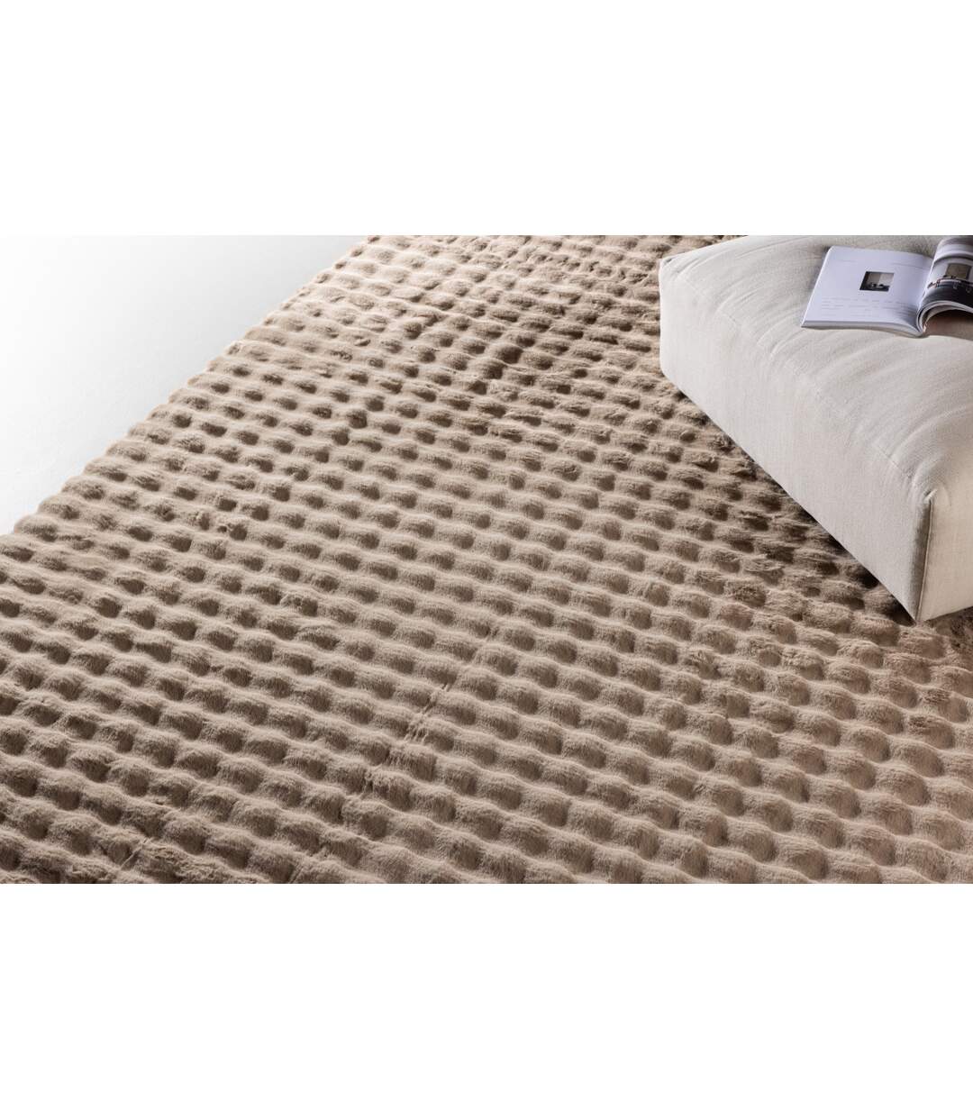 Tapis Imitation Fourrure Novis 200x290cm Beige-4