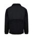 Mens Sherpa Recycled Fleece Jacket Black Front Row-3
