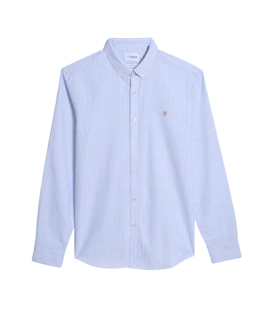 Chemise Motif/style À Rayures Brewer Homme Bleu Ciel Farah-1