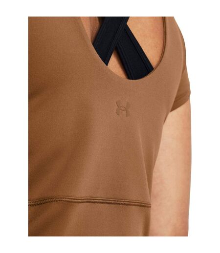 Womens/ladies Meridian Fitted T-shirt Brown Under Armour