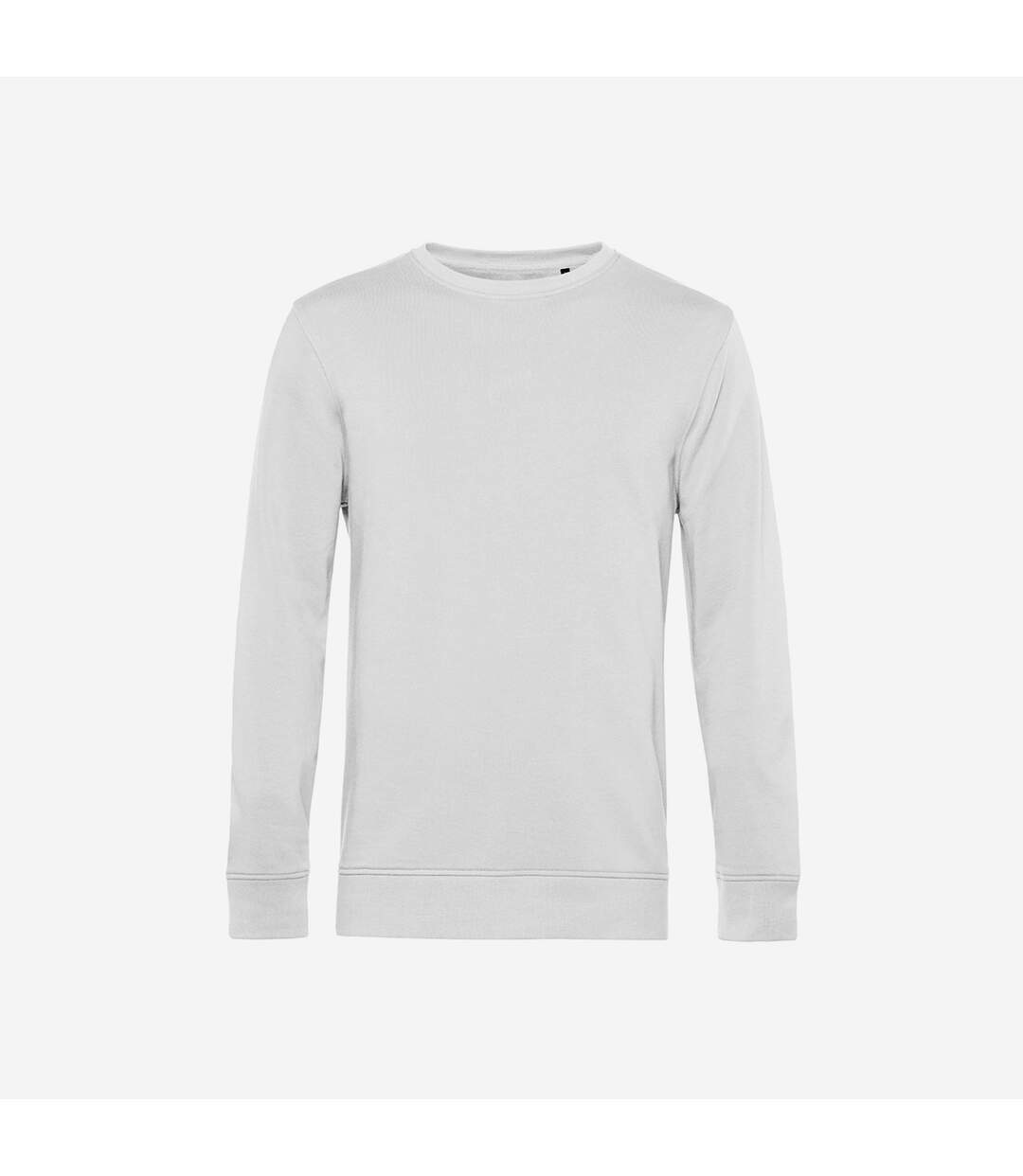 Mens organic crew neck sweat white B&C