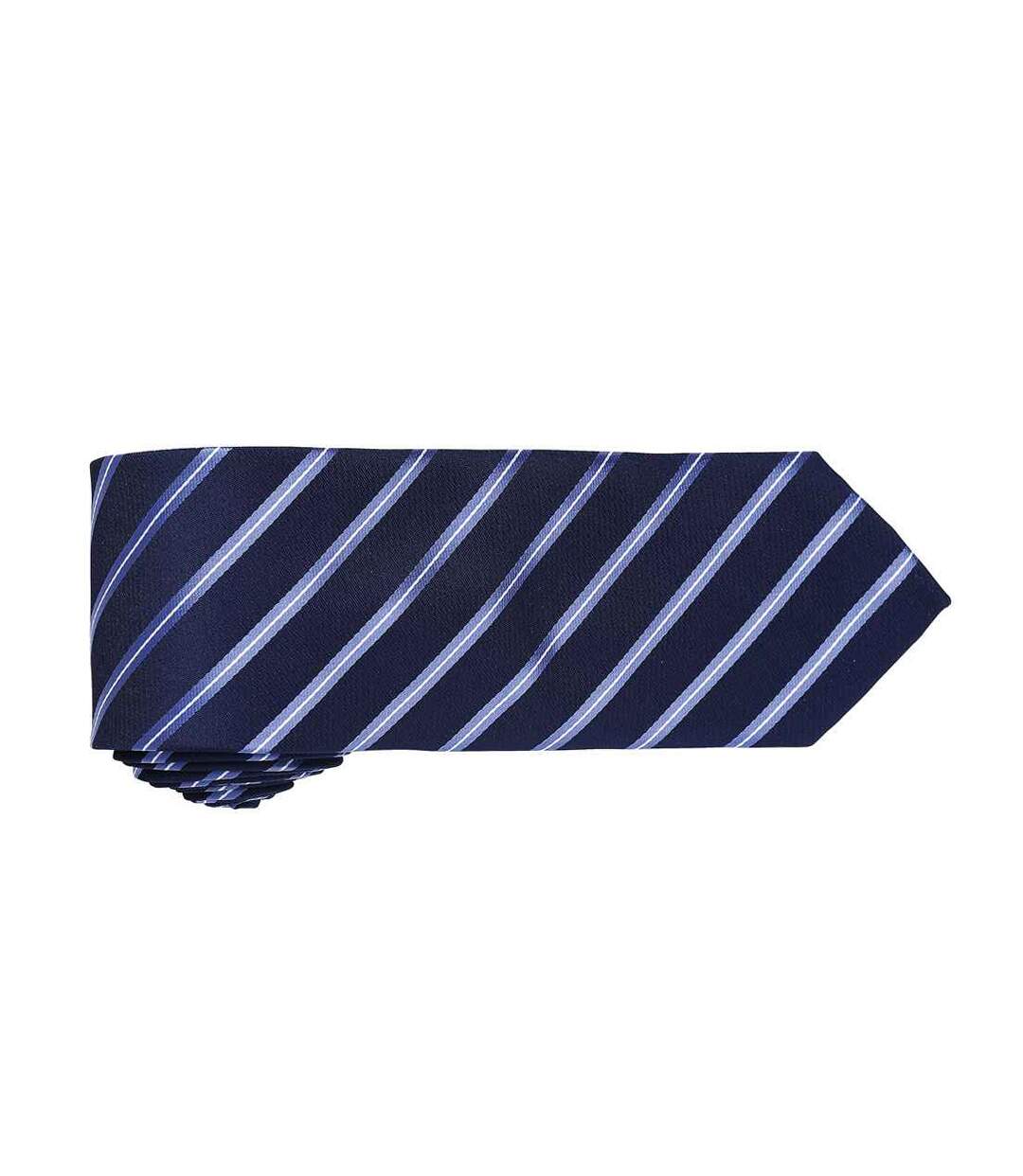 Mens stripe tie one size navy/royal blue Premier