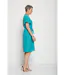 Robe courte droite tissu fluide uni-3