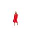 Robe Trapèze Motif/style Scintillant Femme Rouge Yumi-1