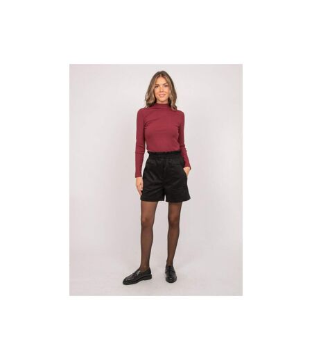 Sous-pull côtelé col montant manches longues FLEOBA - Dona X Lisa