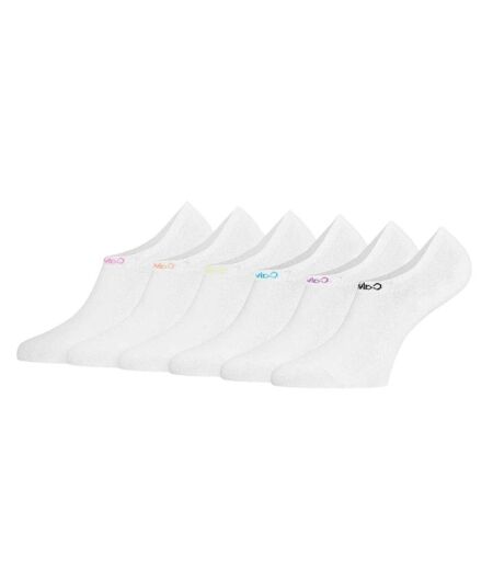 Pack Of 3  Womens/ladies Liner Socks  White Calvin Klein