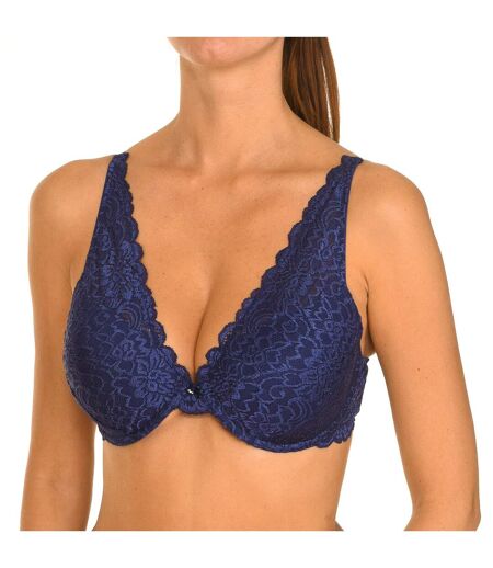 Women's bra with underwire and elastic sides O77C03PZ00A