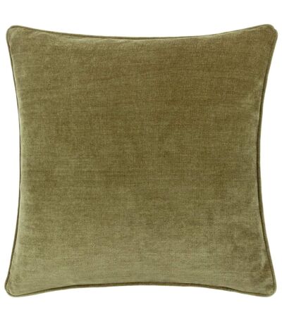 Heavy chenille reversible cushion cover 50cm x 50cm olive Yard