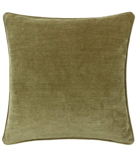 Heavy chenille reversible cushion cover 50cm x 50cm olive Yard