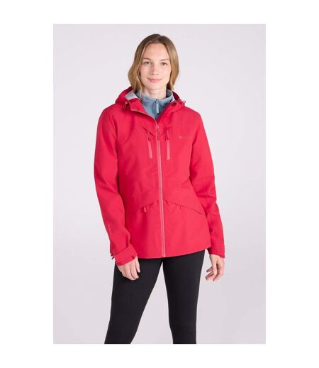 Womens/ladies Rhine Extreme 3 Layer Waterproof Jacket Dark Red Mountain Warehouse