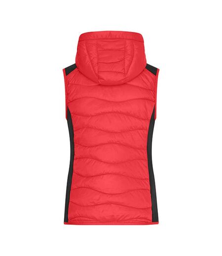 Veste Sans Manches Hybrid Femme Rouge Noir James And Nicholson