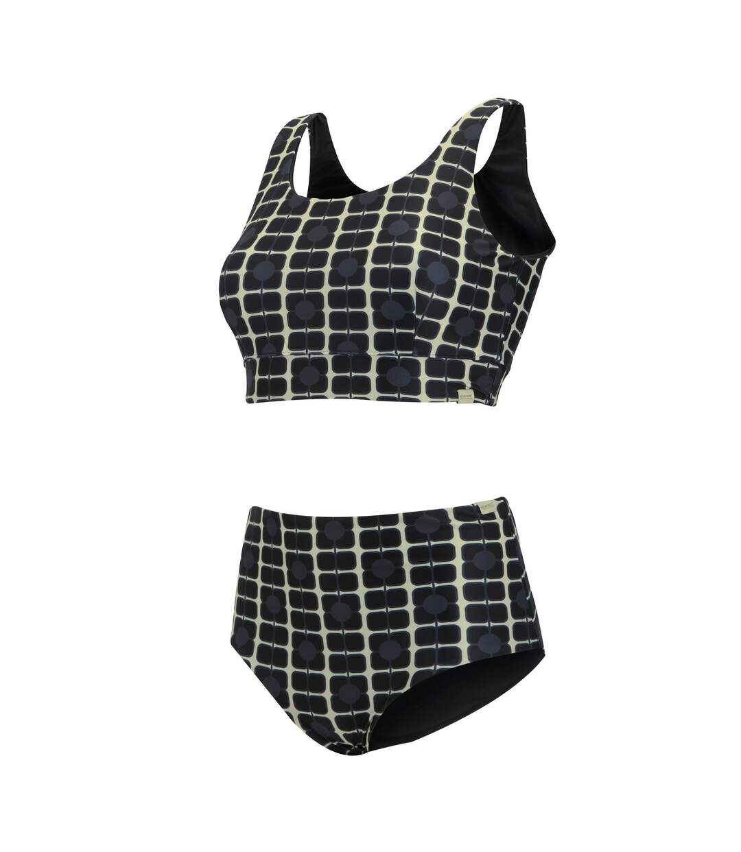 Womens/ladies Orla Kiely Poppy Reversible Bikini Set Monochrome Regatta-4