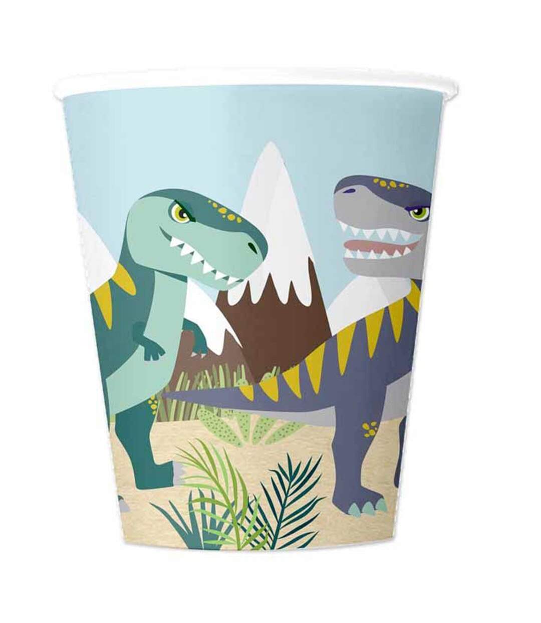 Lot de 6 Gobelets Jetables Happy Dino 25cl Multicolore-1