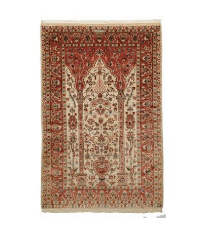 Authentique tapis d'Orient fait main en soie JIHANGIR 42