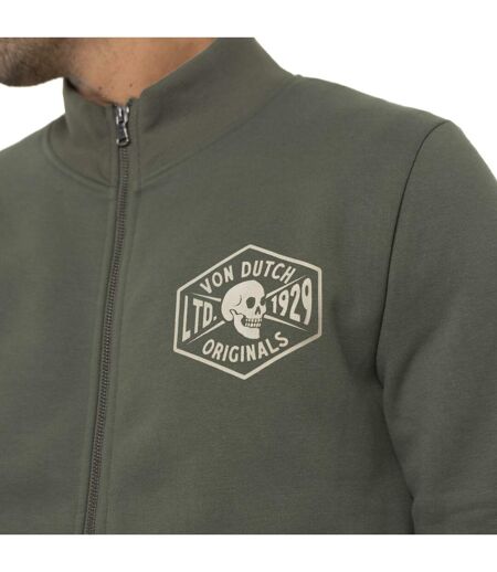 Sweat homme col montant en molleton avec print devant & dos Vondutch