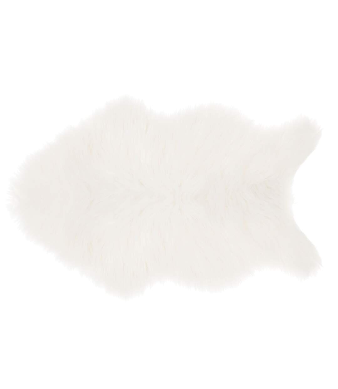 Tapis imitiation fourrure enfant Douceur - L. 60 x l. 90 cm - Blanc-1