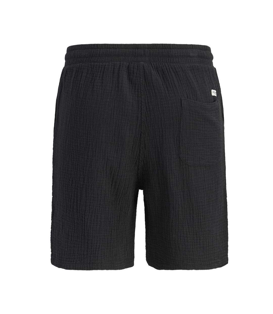 Short gaze de coton noir homme jack & jones patras-2