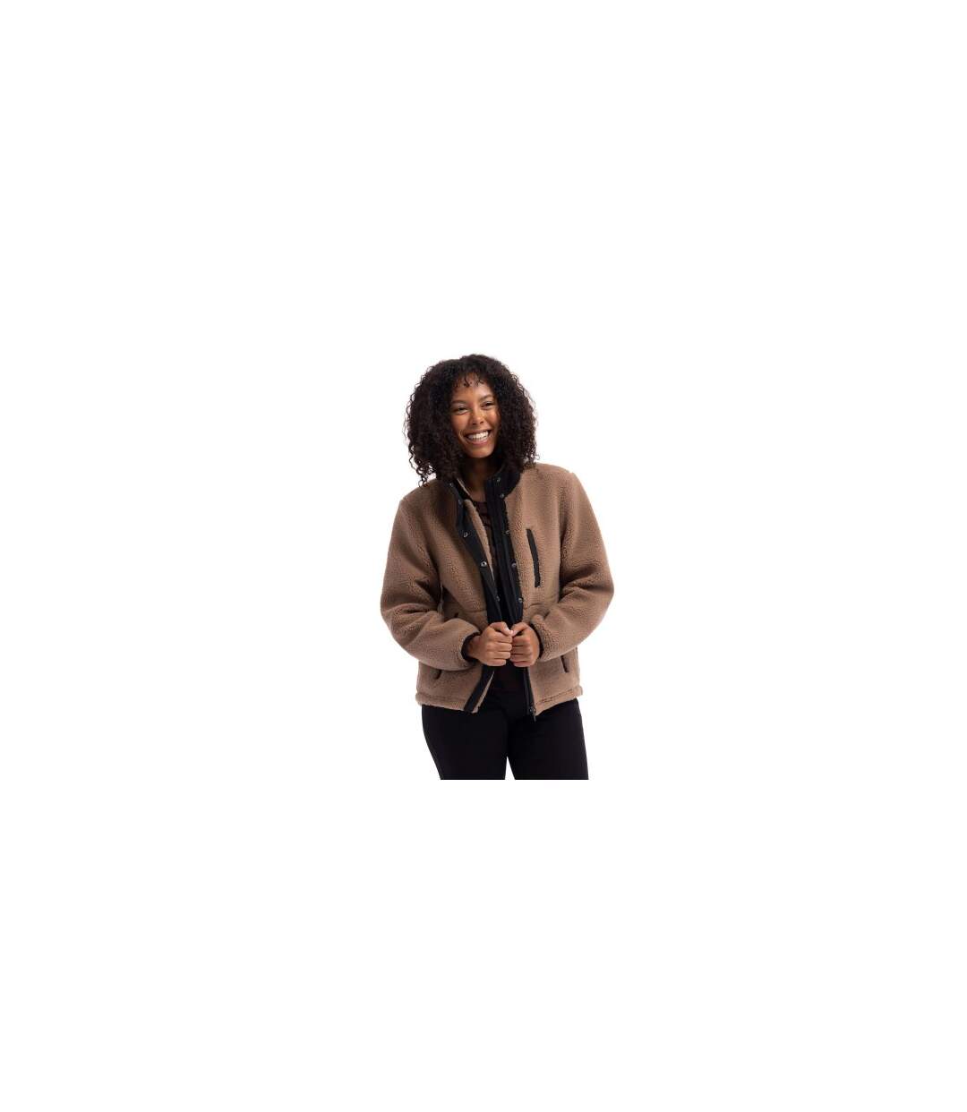 Womens/ladies Yuill Fleece Jacket Beige Trespass-1