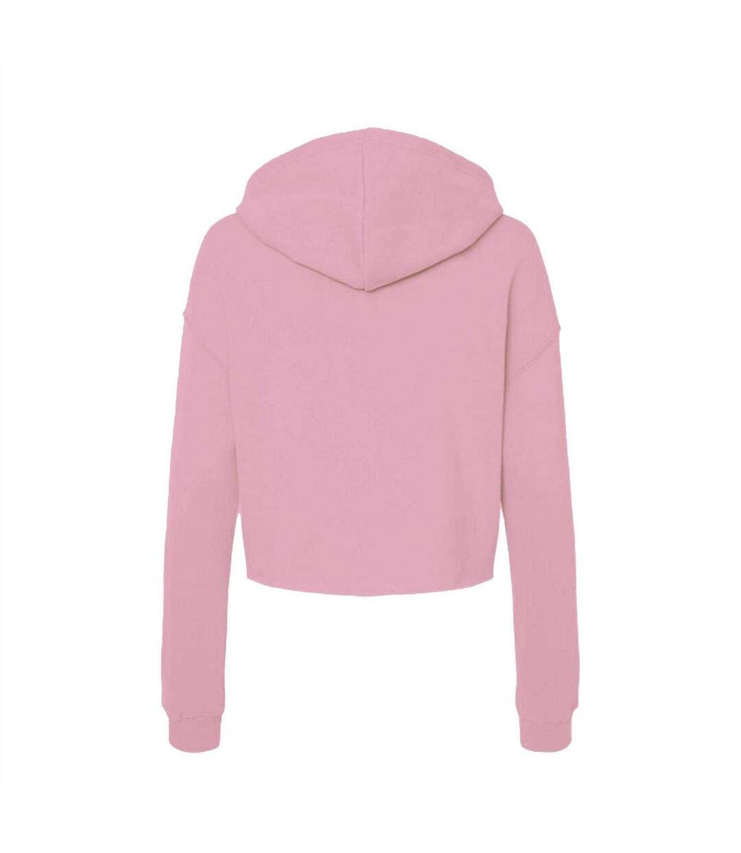 Sweat À Capuche Avec Cordons Motif/style Court Femme Rose Miso-2