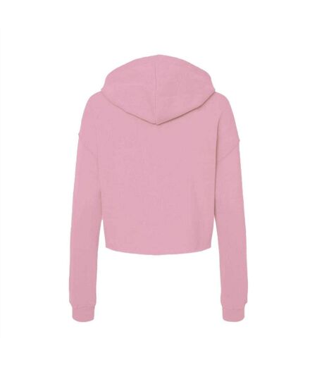 Sweat À Capuche Avec Cordons Motif/style Court Femme Rose Miso