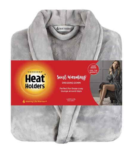 Heat Holders - Ladies Warm Fleece Dressing Gown Bathrobe