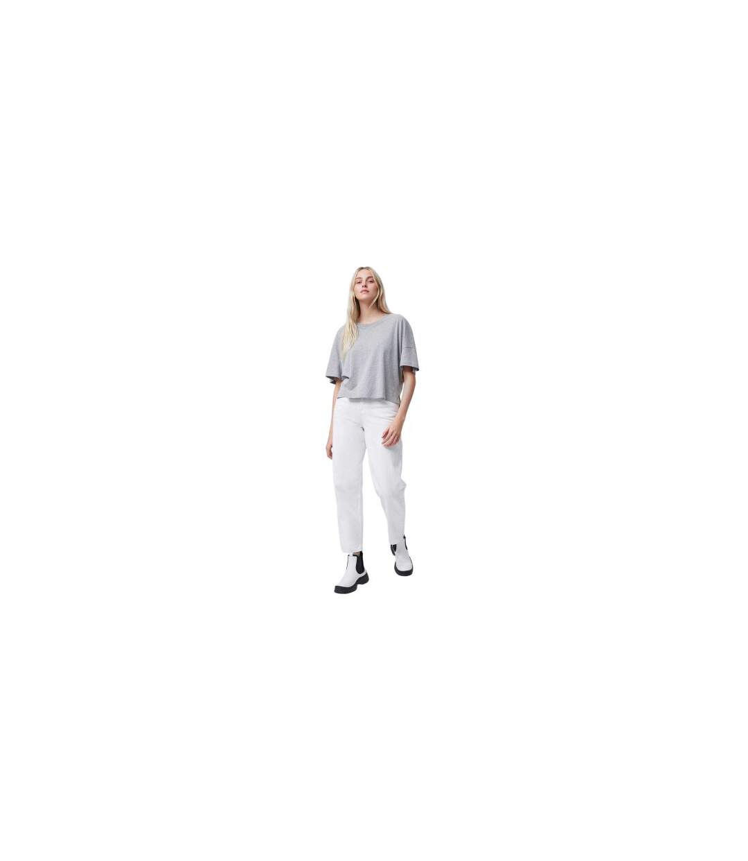 T-shirt Tally Femme Gris Clair French Connection-1