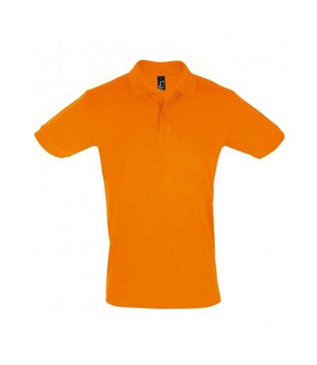 SOLS Mens Perfect Pique Short Sleeve Polo Shirt (Orange)