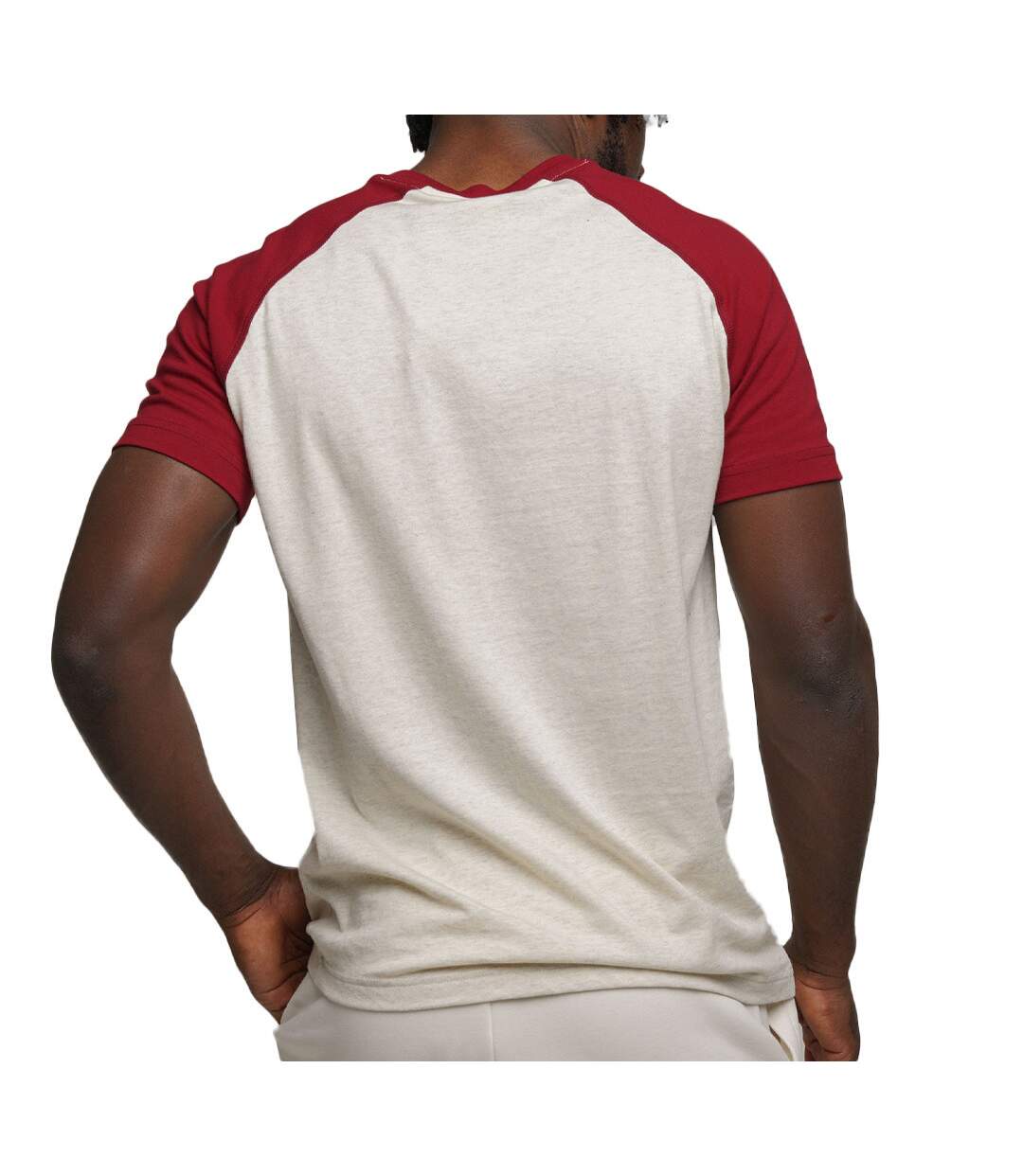 T-shirt Écru/Rouge Homme Champion 216576-2