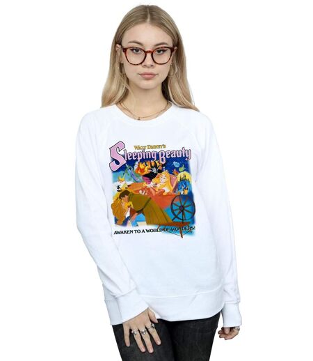 Disney - Sweat SLEEPING BEAUTY COLLAGE POSTER - Femme (Blanc) - UTBI14157