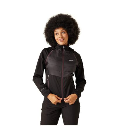 Womens/ladies Steren Ii Hybrid Jacket Black Flamingo Pink Regatta