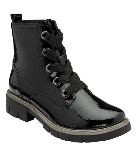 Bottines De Combat Jojo Femme Noir Verni Lotus Shoes