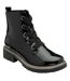 Bottines De Combat Jojo Femme Noir Verni Lotus Shoes-1