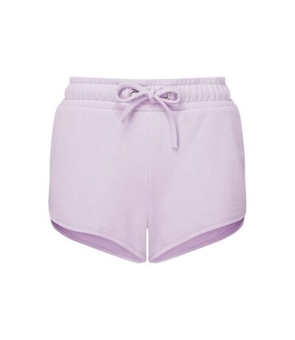 Womens/ladies recycled retro sweat shorts lilac TriDri