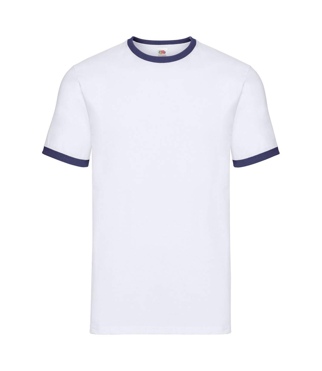 T-shirt adulte blanc / bleu marine Fruit of the Loom-1