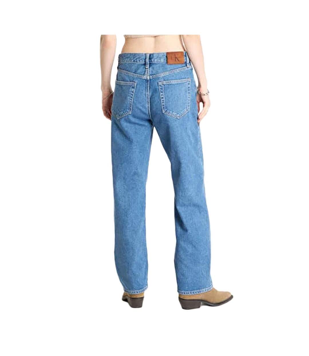 Jean straight bleu femme calvin klein jeans lv047e609g-2