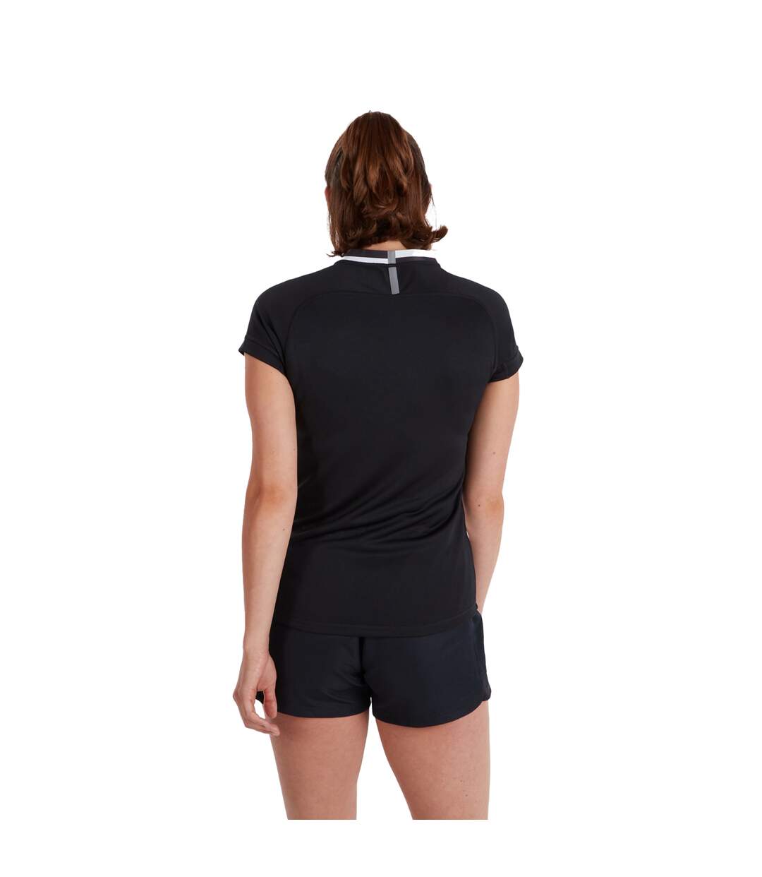 Womens/ladies Evader Hooped Vapodri Jersey Black Canterbury-4