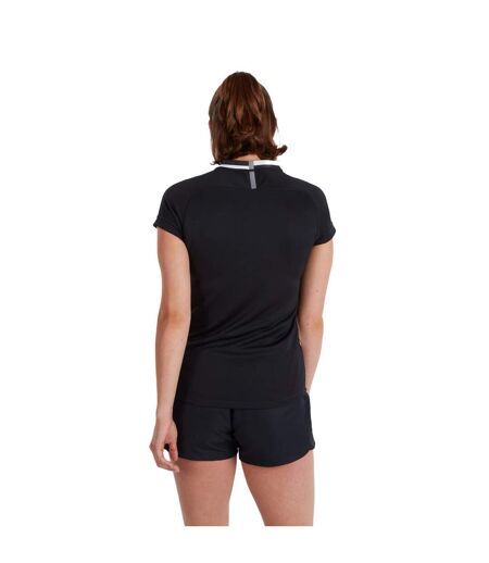 Womens/ladies Evader Hooped Vapodri Jersey Black Canterbury
