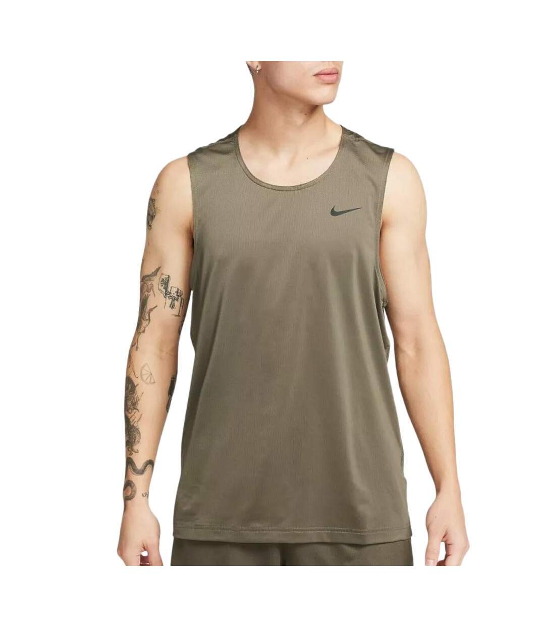 Débardeur de sport kaki homme nike m nk df ready-1