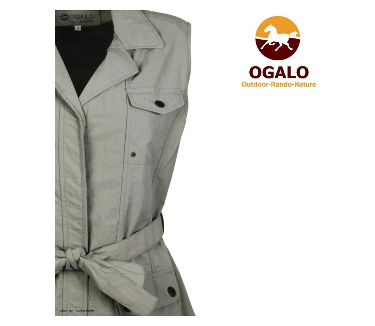 OGALO 111185U002 Gilet sans manches pour femme : Confort léger et protection coupe-vent au quotidien-4