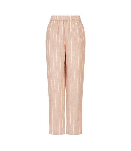 Pantalon Motif/style Fines Rayures Femme Beige Blanc Armani Exchange
