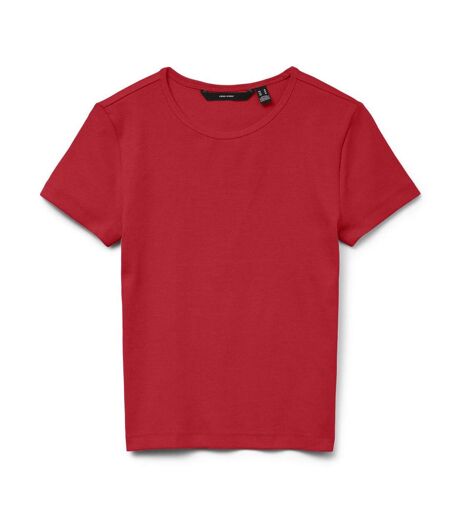 T-shirt rouge femme vero moda chloe - l
